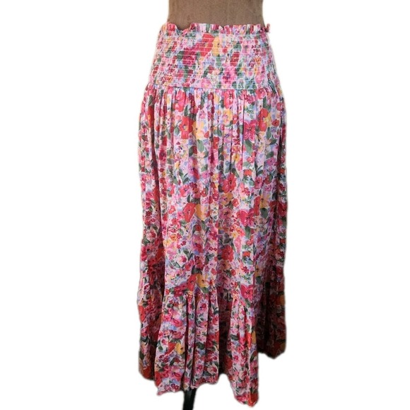 Natural Life Convertible Maxi Skirt/ Tube Dress Size Medium Bohemian Hippie - Picture 2 of 9